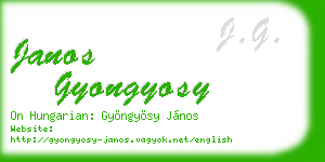 janos gyongyosy business card